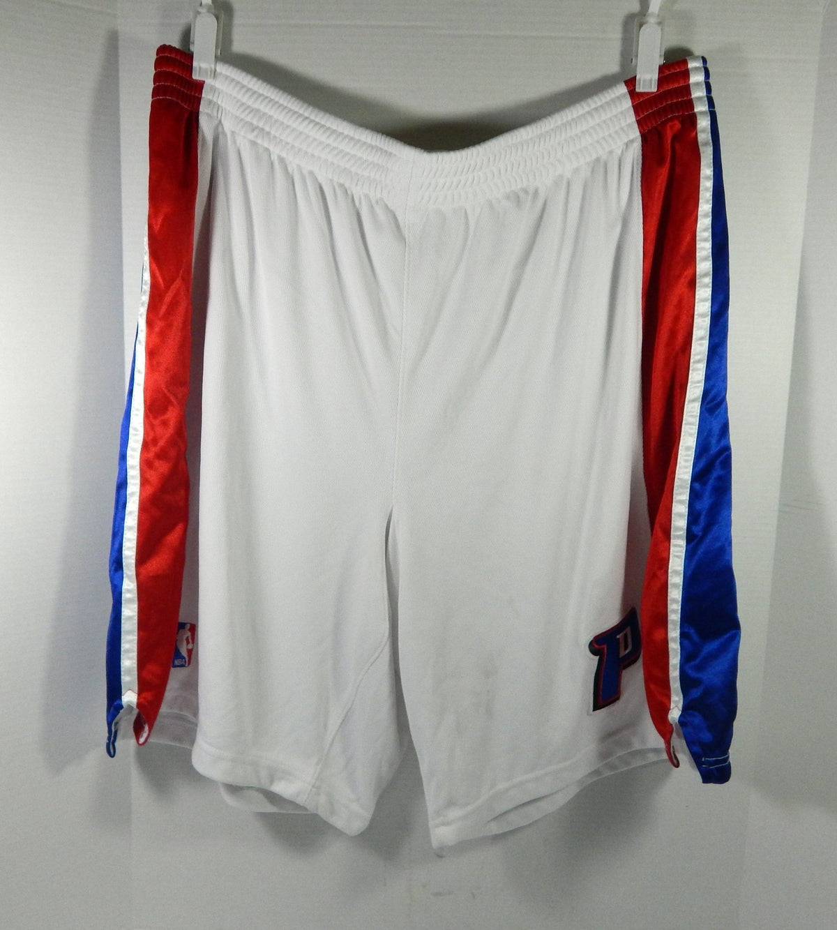 Detroit Pistons Game Issued White Shorts 48 DP58106 - DP58106