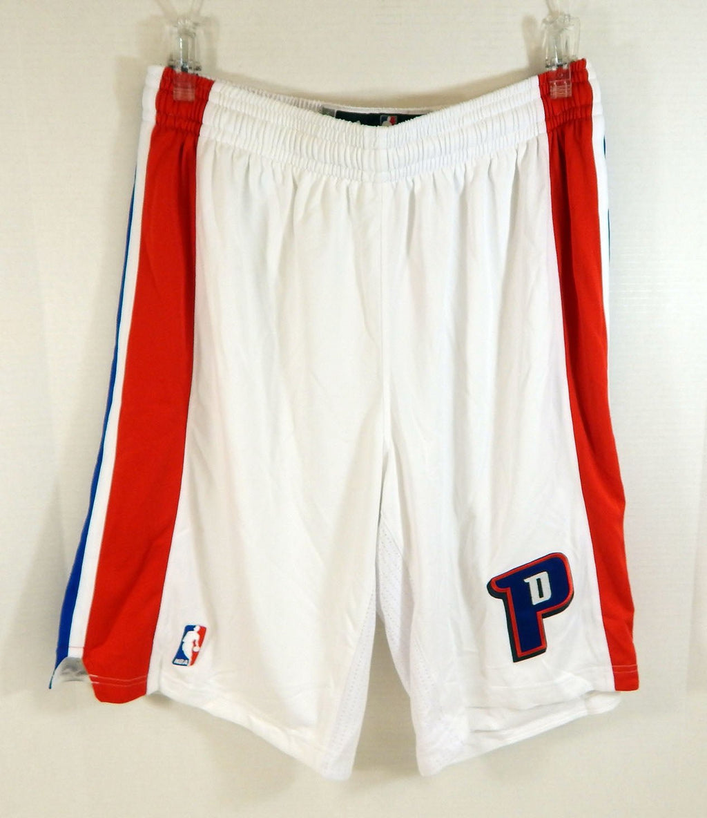 Detroit Pistons Game Issued White Shorts L DP30710 - DP30710