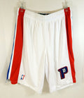 Detroit Pistons Game Issued White Shorts L DP30710 - DP30710