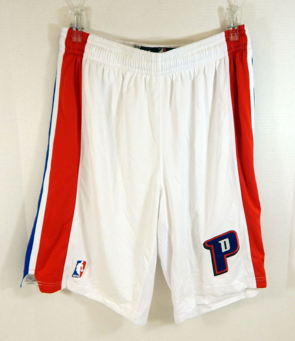Detroit Pistons Game Issued White Shorts L DP30710 - DP30710