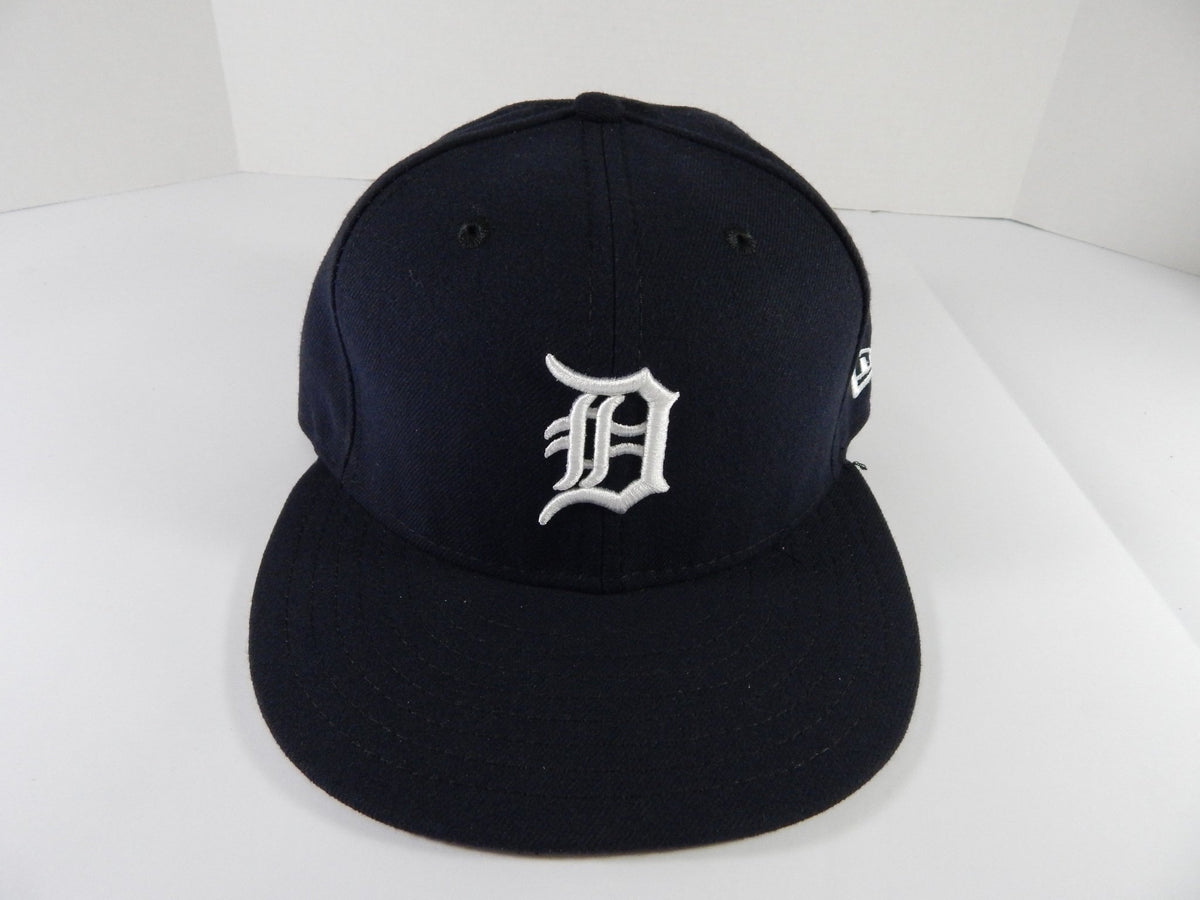 Detroit Tigers #58 Game Issued Pos Used Navy Hat 6.875 DP50019 - DP50019