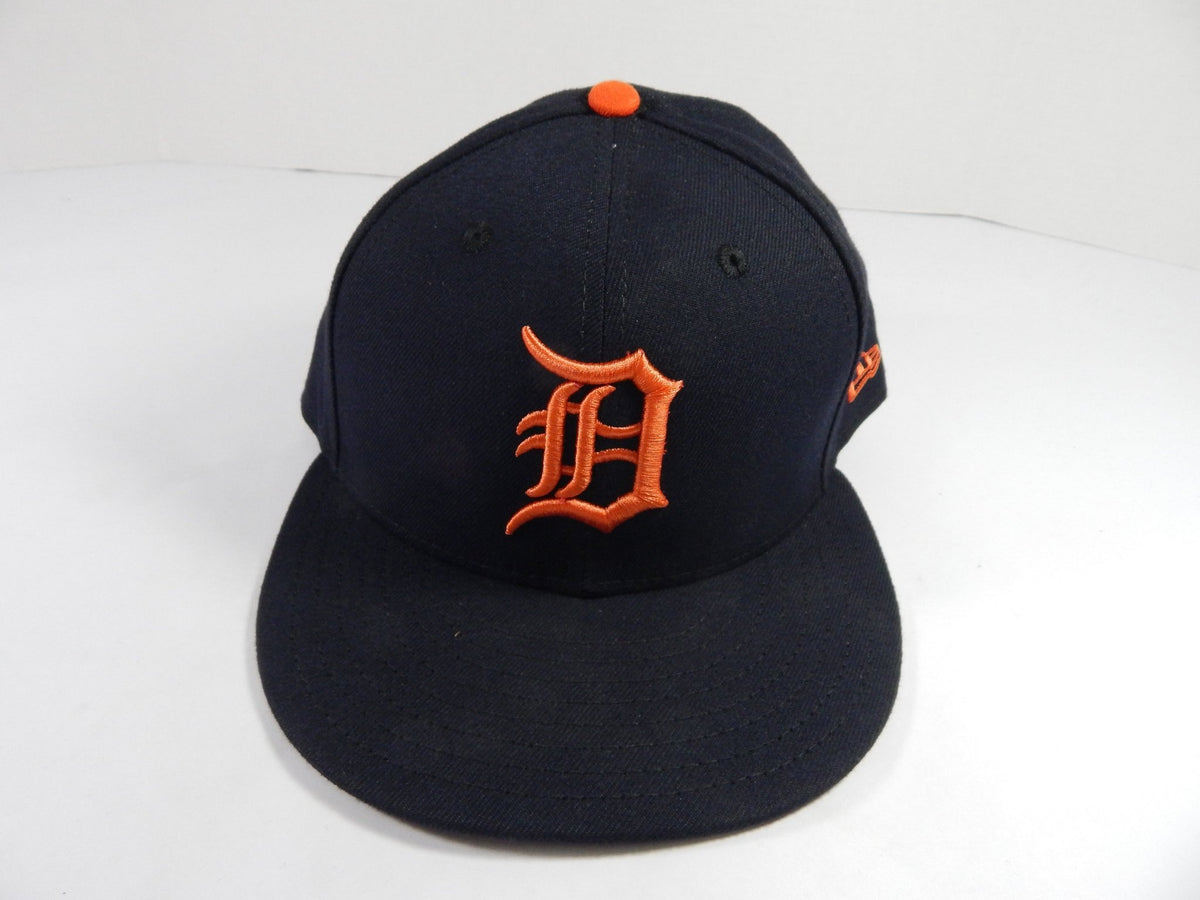 Detroit Tigers #61 Game Used Navy Hat 7.25 DP49783 - DP49783