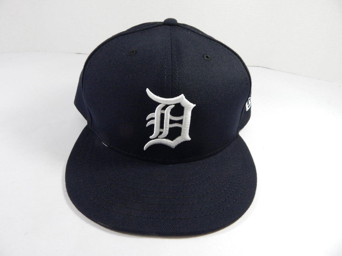 Detroit Tigers Game Issued Pos Used Navy Hat 8 DP49671 - DP49671