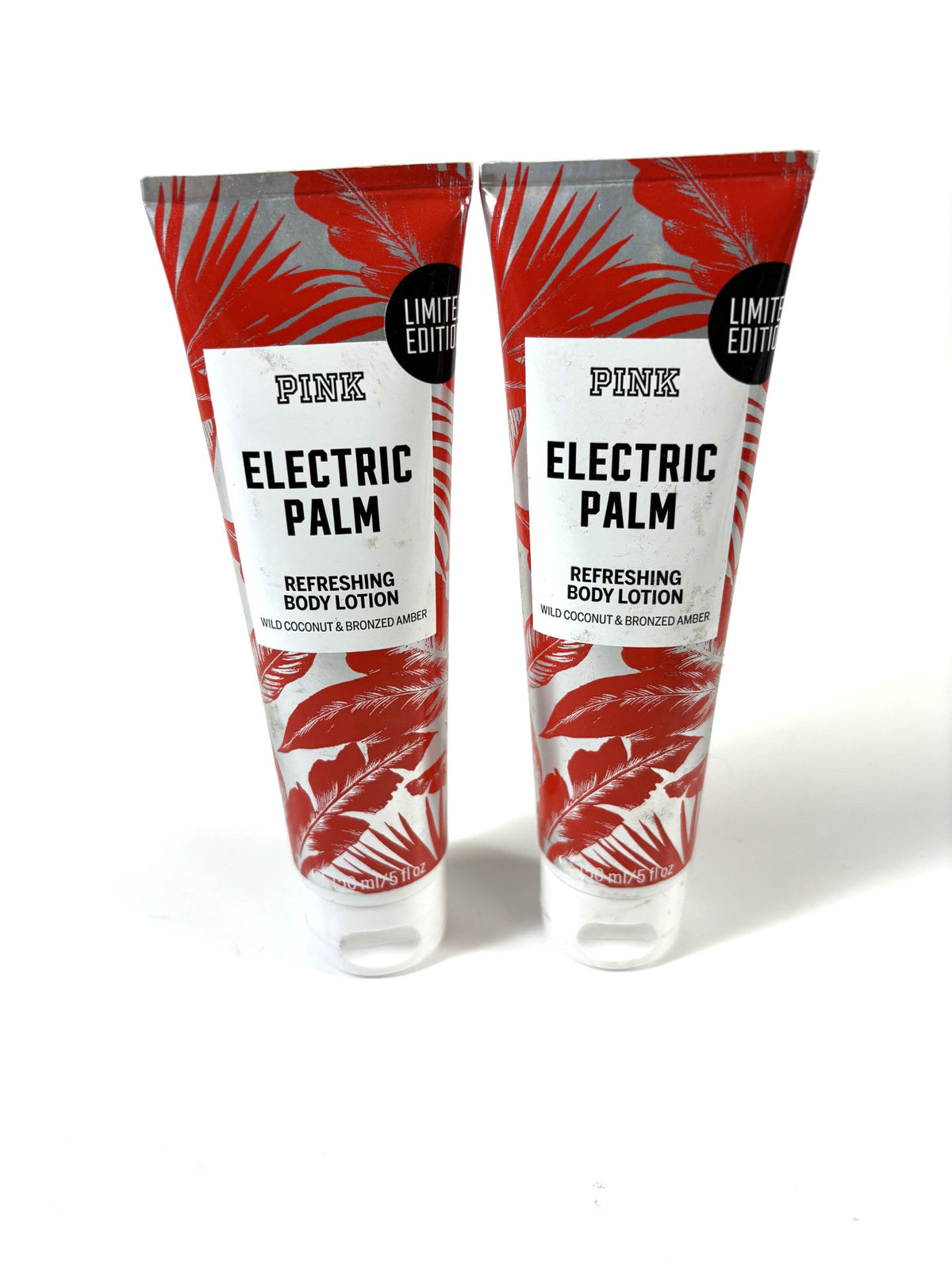 Lot of (2) Victoria's Secret PINK Electric Palm Refreshing Body Lotion 5 fl oz