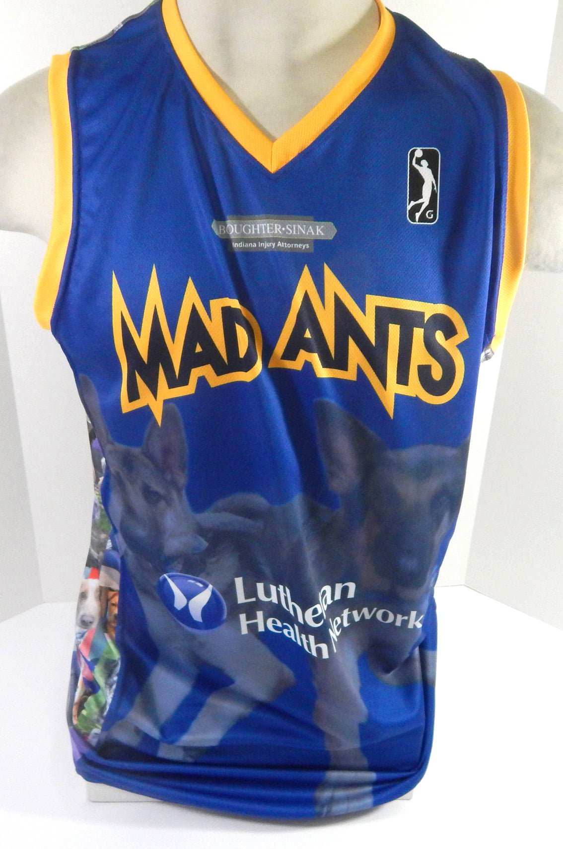 Fort Wayne Mad Ants #5 Game Issued Blue Jersey Hoops & Hounds Night L DP55854 - DP55854