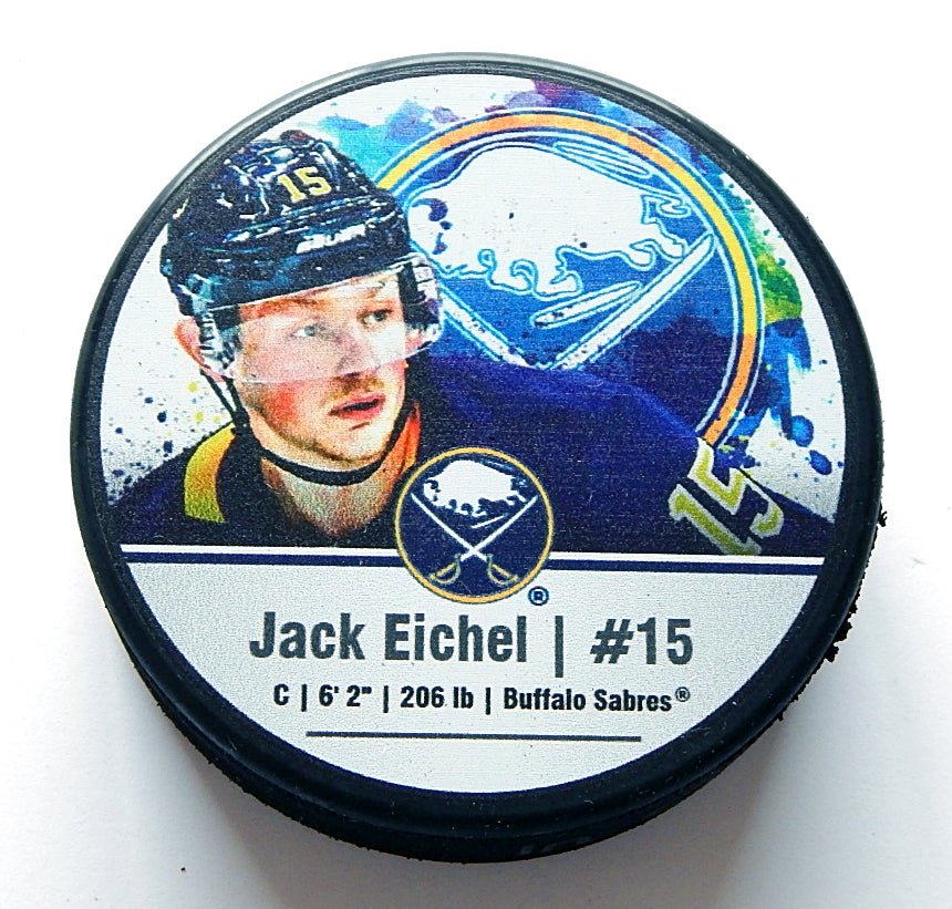 Jack Eichel Buffalo Sabres Collectible NHL Inglasco Hockey Puck - 614146S