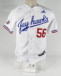 Kansas Jayhawks #56 Game Issued Pos Used White Jersey Baseball 40 DP65402 - DP65402