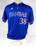 Kansas KU Jayhawks #38 Game Issued Pos Used Blue Jersey Baseball 42 DP65297 - DP65297