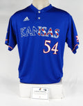 Kansas KU Jayhawks #54 Game Issued Pos Used Blue Jersey Baseball 40 DP65303 - DP65303