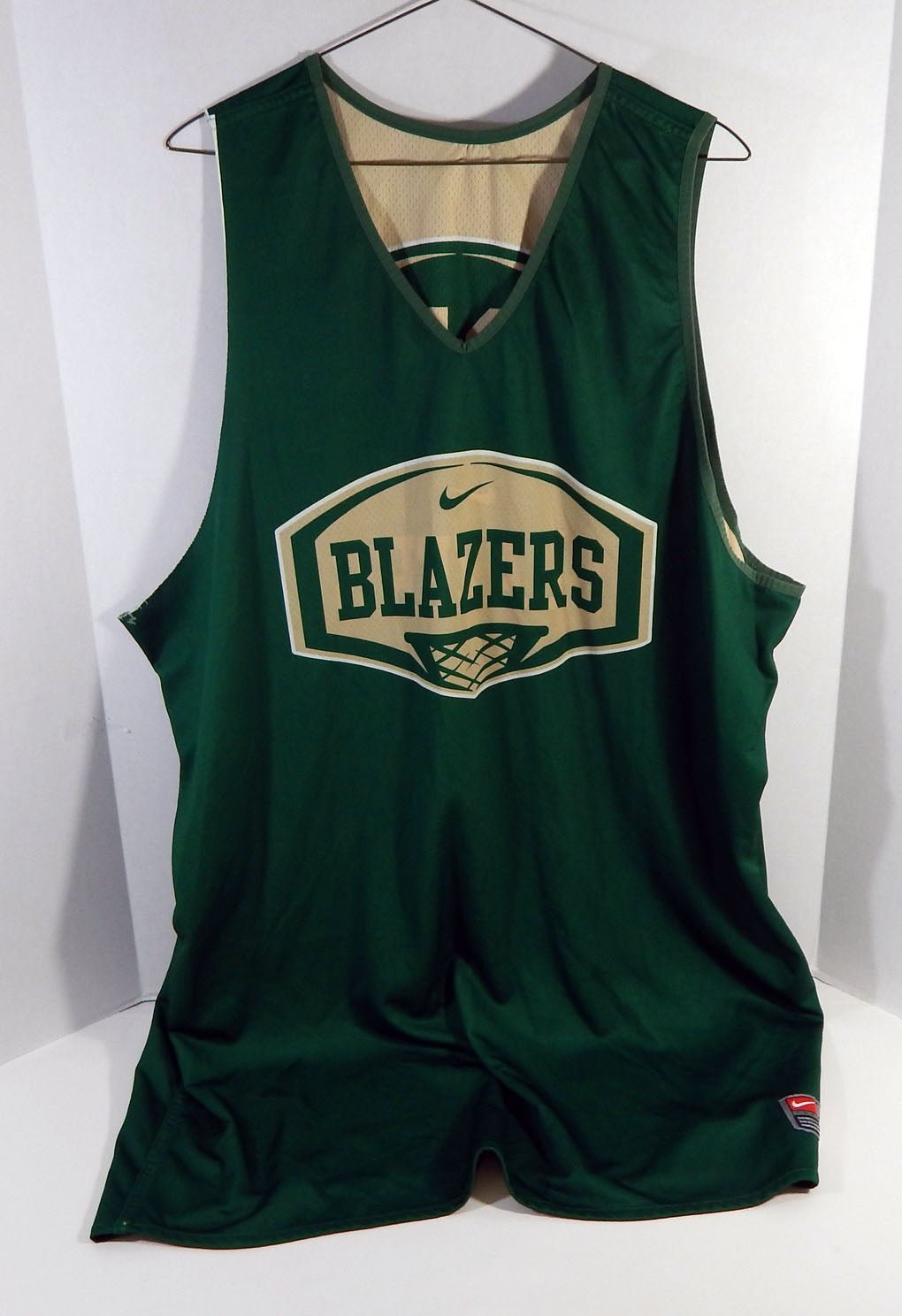 Late 2000s UAB Blazers #42 Game Used Green Gold Practice Jersey 4XL 65 - DP20365