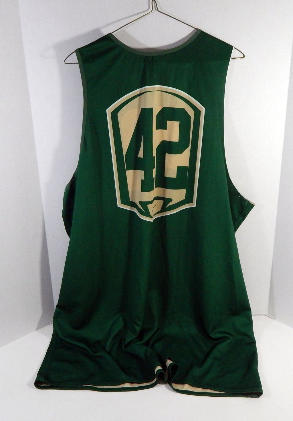 Late 2000s UAB Blazers #42 Game Used Green Gold Practice Jersey 4XL 65 - DP20365