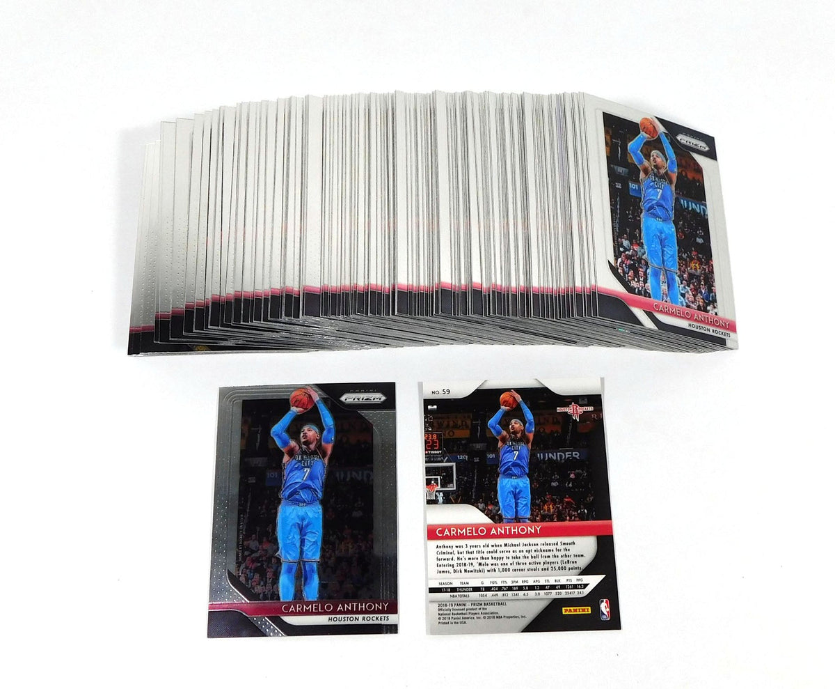 Lot of (113) 2018-19 Panini Prizm Carmelo Anthony #59 With Silver Prizm Rockets - DA060709