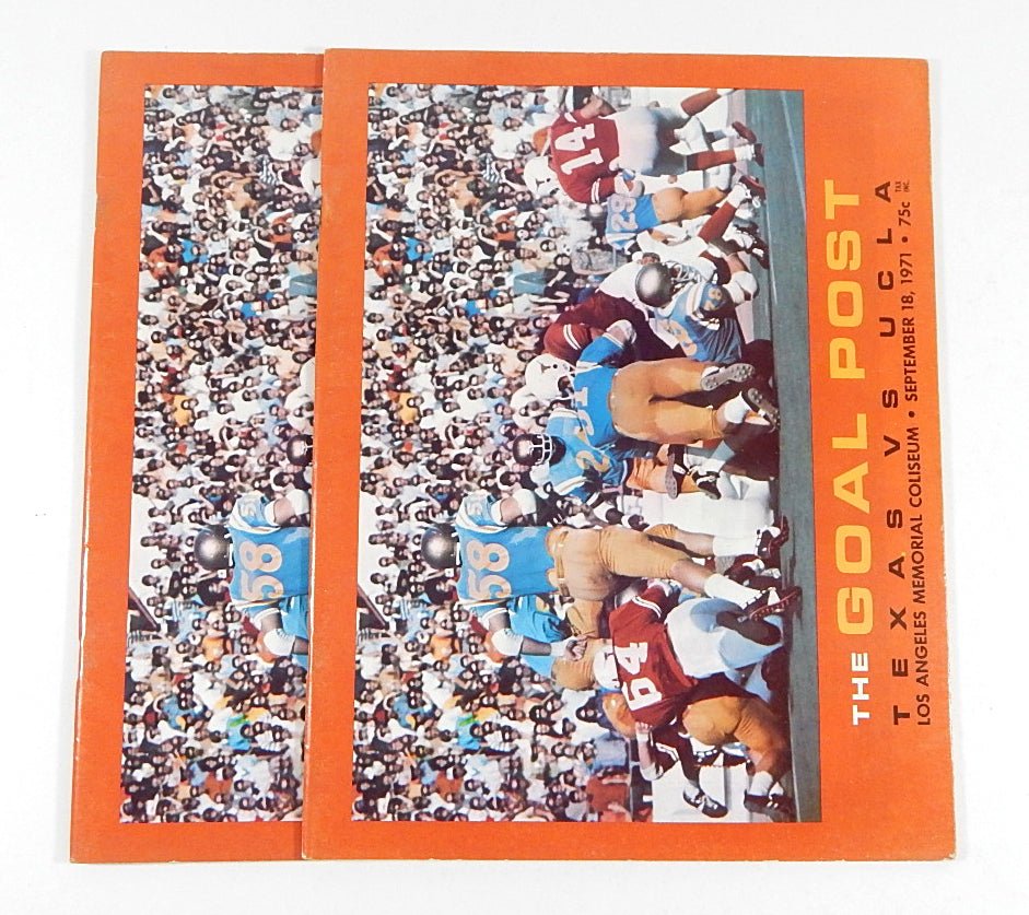 Lot of (2) 1971 Texas at UCLA College Football Programs 9/18/71 - DJ055308