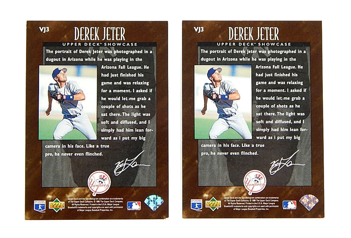 Lot of (2) 1996 Upper Deck V.J. Lovero Showcase Derek Jeter #VJ3 Yankees - DJ052426