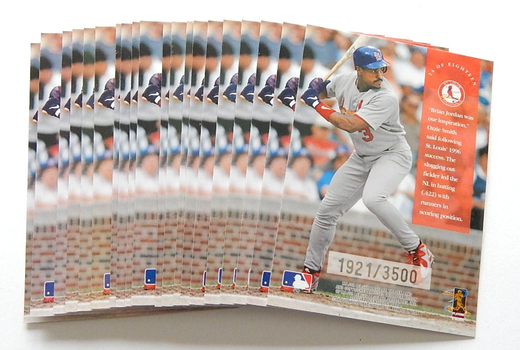 Lot of (20) 1997 Leaf Dress for Success Brian Jordan #14 #'d /3500 - DJ046188