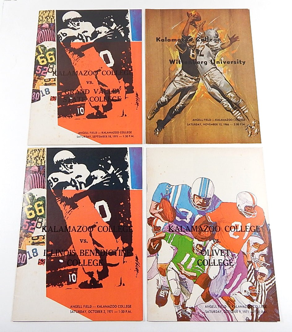 Lot of (21) Different 1966 to 1971 Kalamazoo College Football Programs - DJ055301