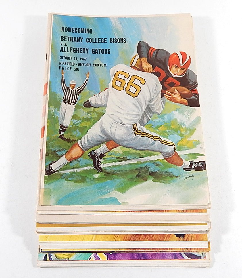 Lot of (24) Different 1967 to 1975 Bethany College Football Programs - DJ055367