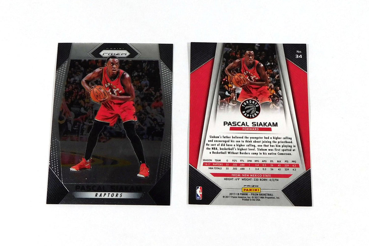 Lot of (26) 2017-18 Panini Prizm Pascal Siakam #34 With 5 Silver Prizms Raptors - DA060705