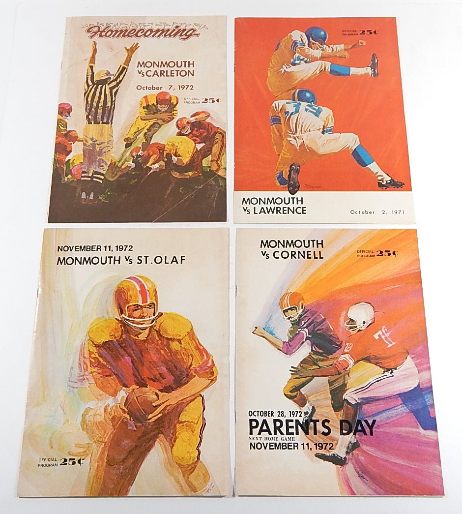 Lot of (30) Different 1951 to 1975 Monmouth College Football Programs - DJ055366