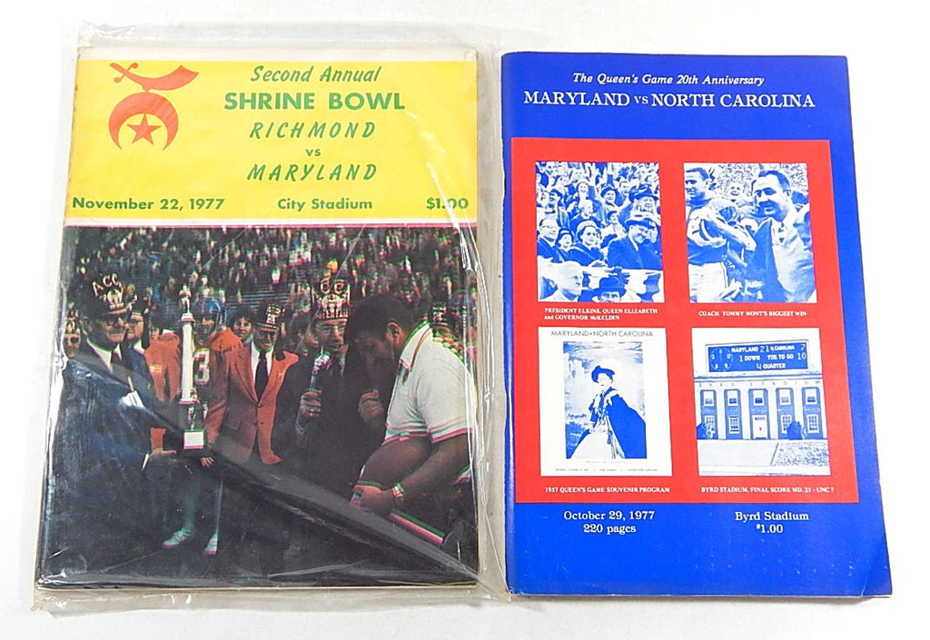 Lot of (4) Different 1966 to 1977 Maryland College Football Programs - DJ055735