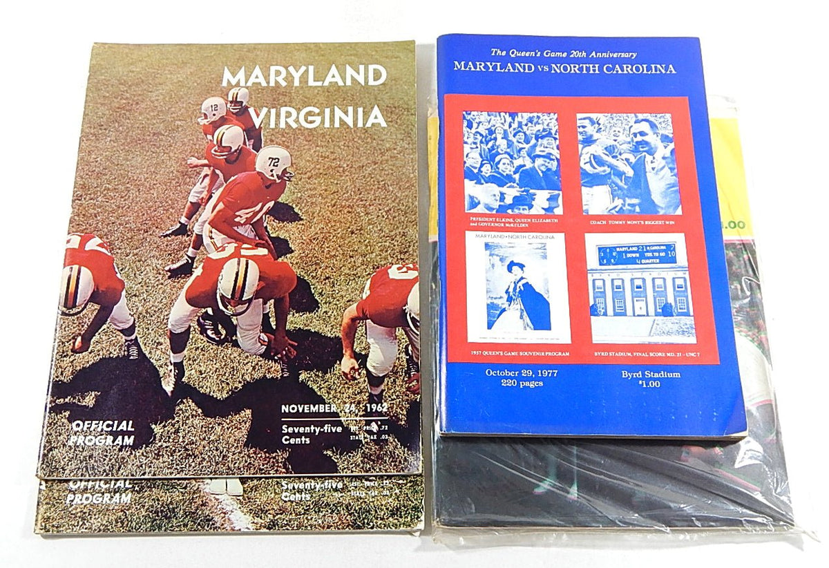 Lot of (4) Different 1966 to 1977 Maryland College Football Programs - DJ055735