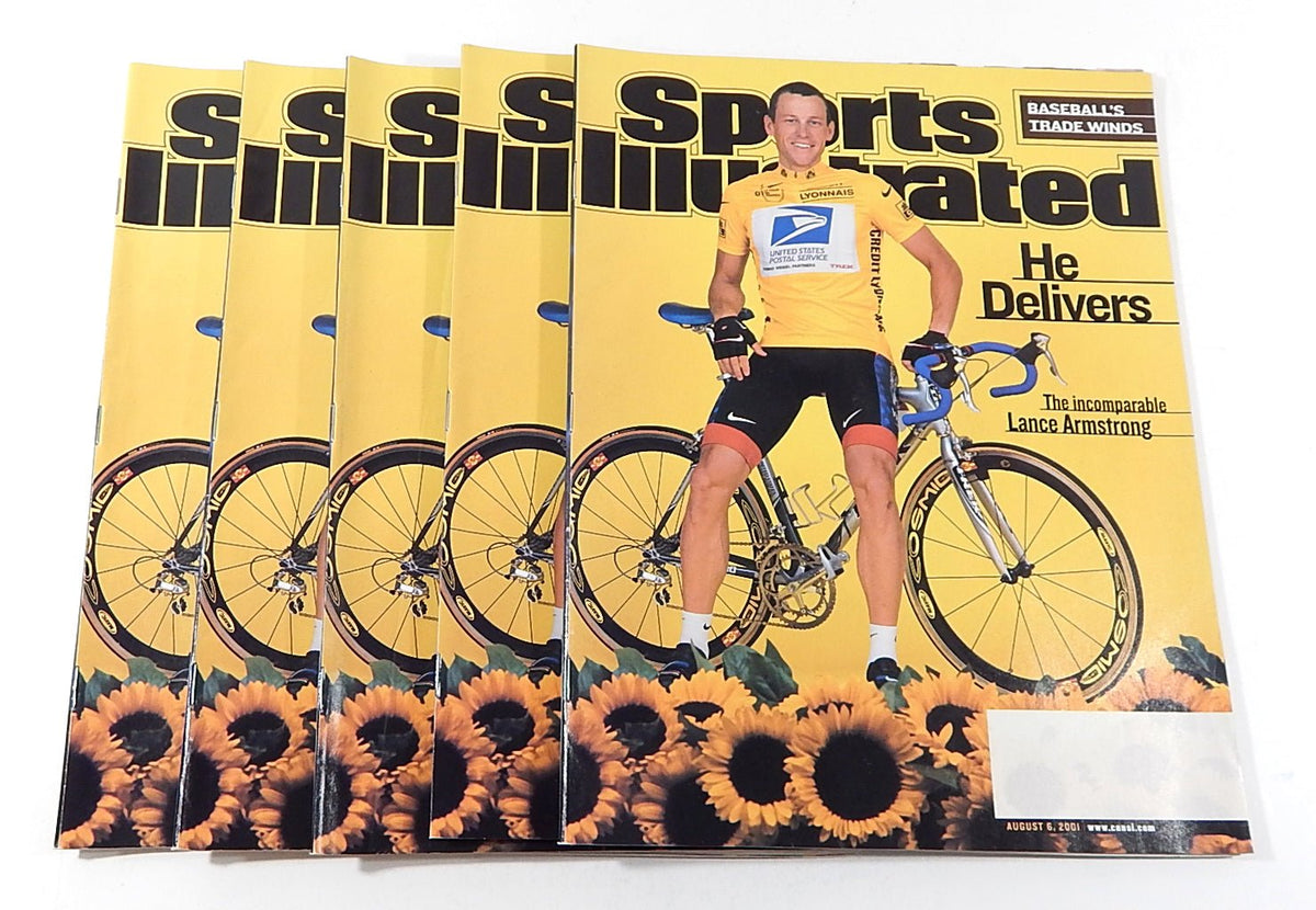 Lot of (5) Sports Illustrated Aug 6 2001 Magazines Lance Armstrong White Box - DJ077350