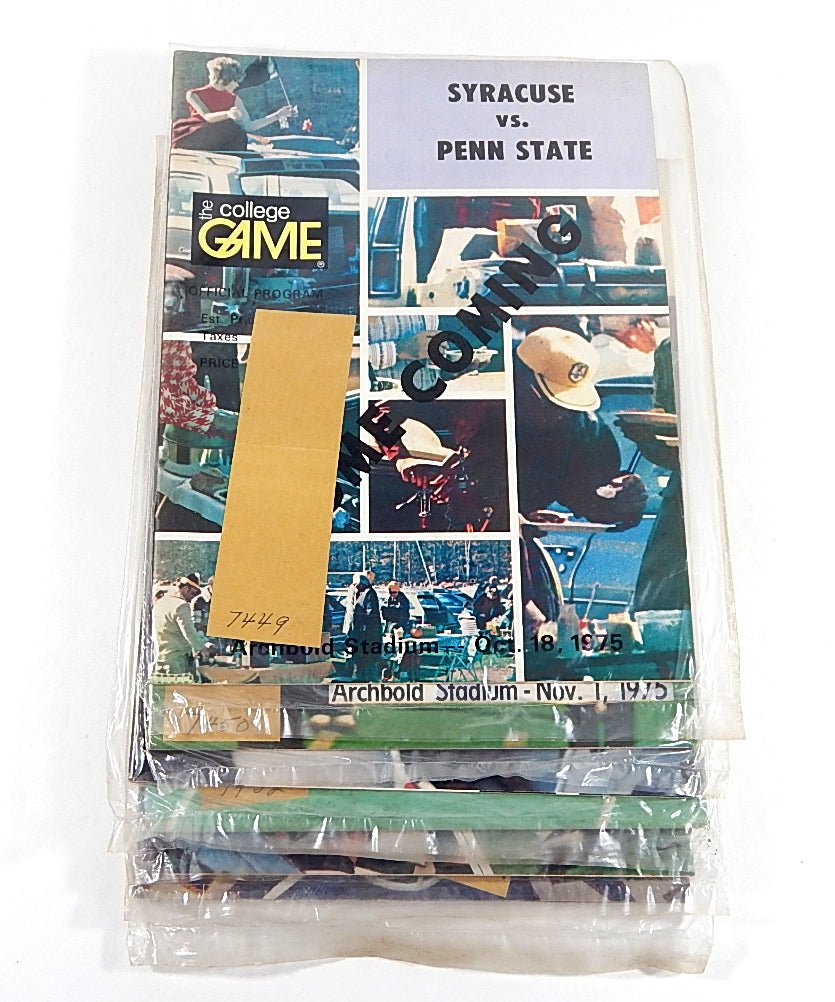 Lot of (6) Different 1975 to 1981 Syracuse College Football Programs - DJ055648