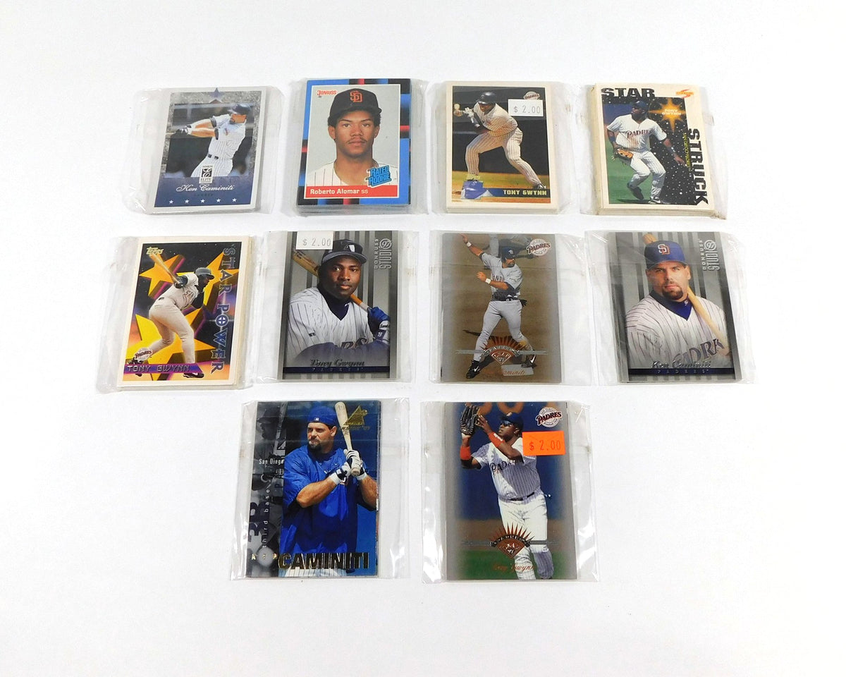 Lot of (70+) 1988 to 1997 San Diego Padres Team Sets Alomar Rookie - DA059495