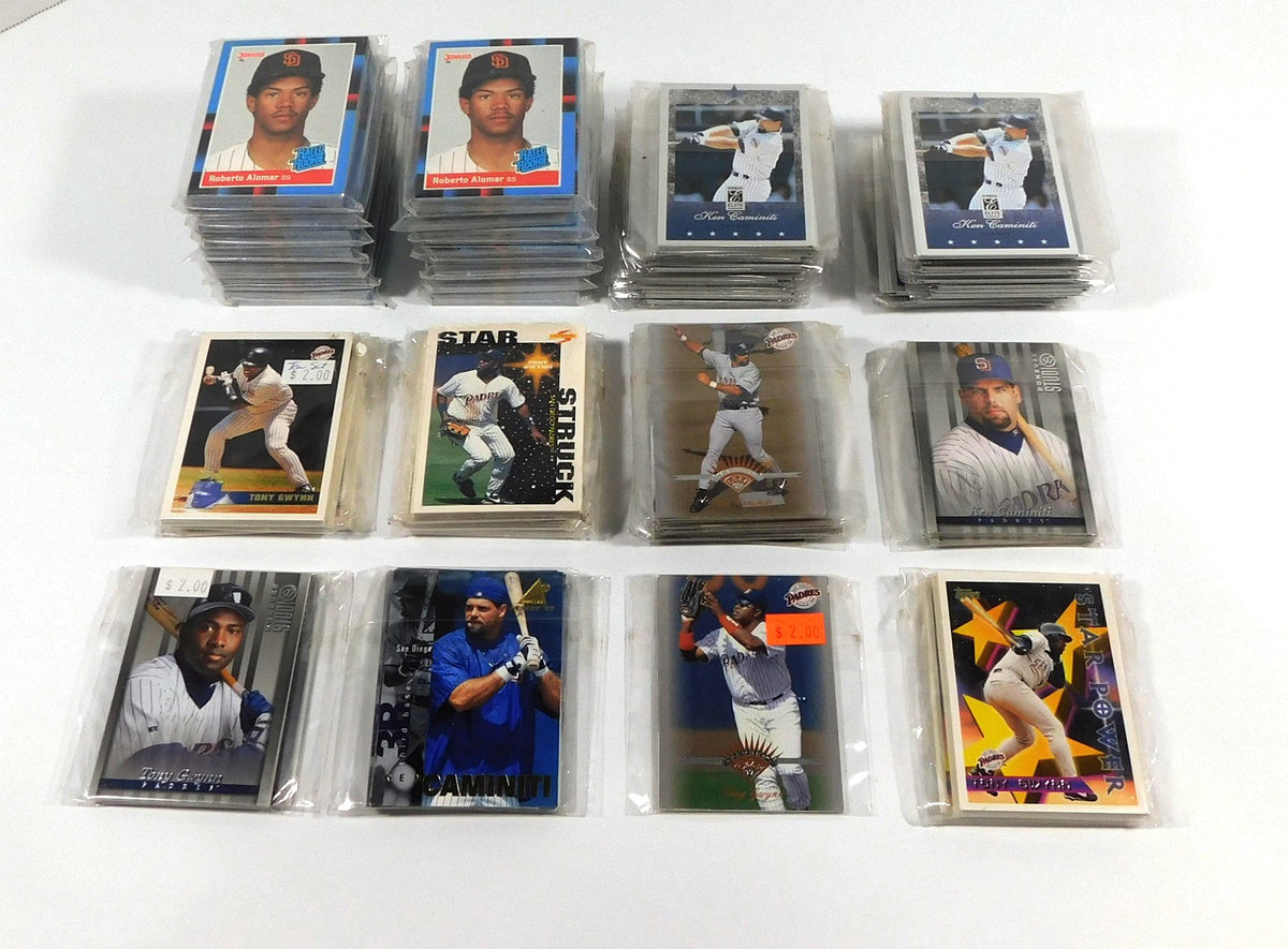 Lot of (70+) 1988 to 1997 San Diego Padres Team Sets Alomar Rookie - DA059495