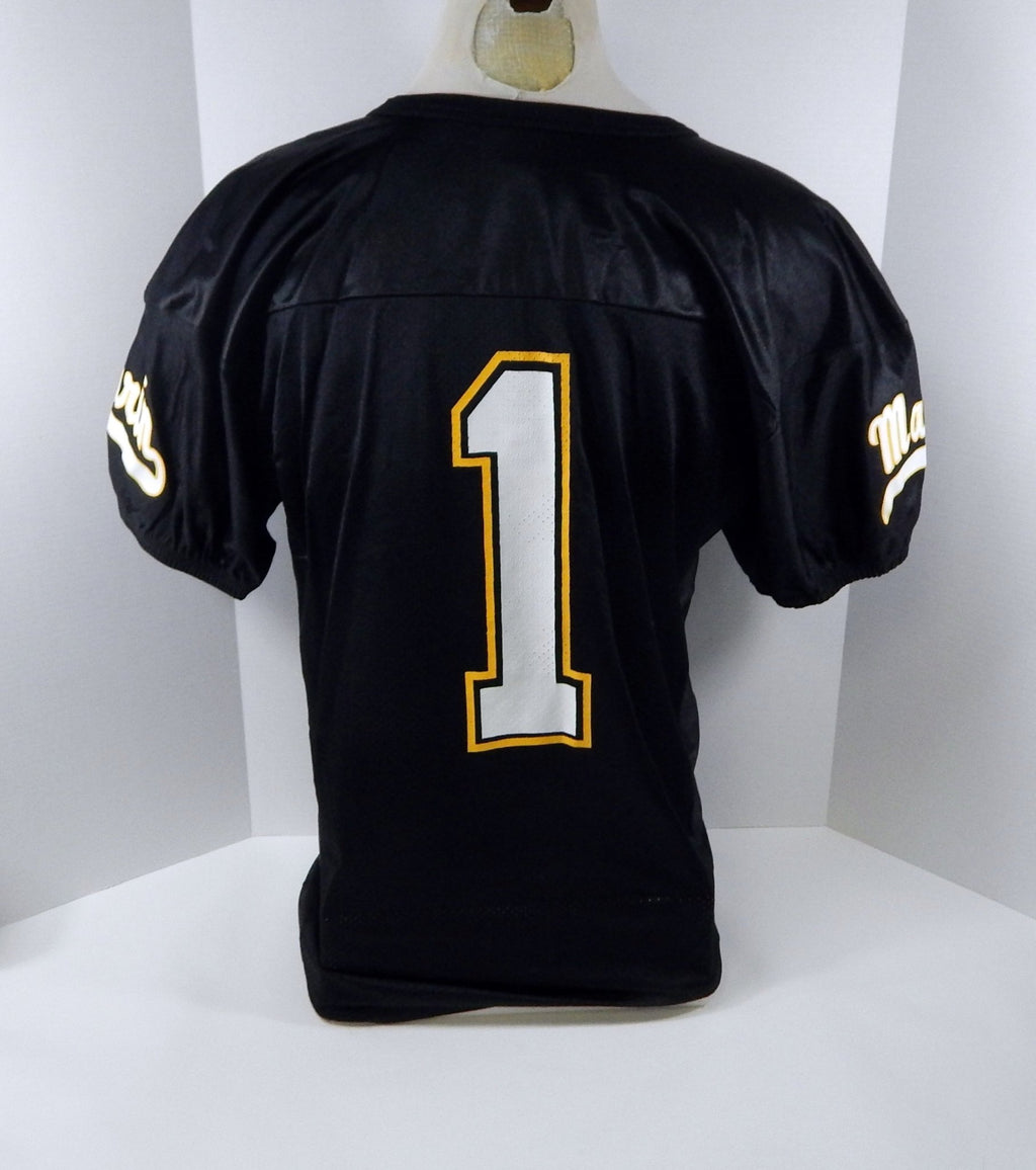 Marin Football #1 Game Used Black Jersey XL DP50420 - DP50420