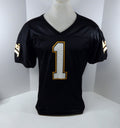 Marin Football #1 Game Used Black Jersey XL DP50420 - DP50420