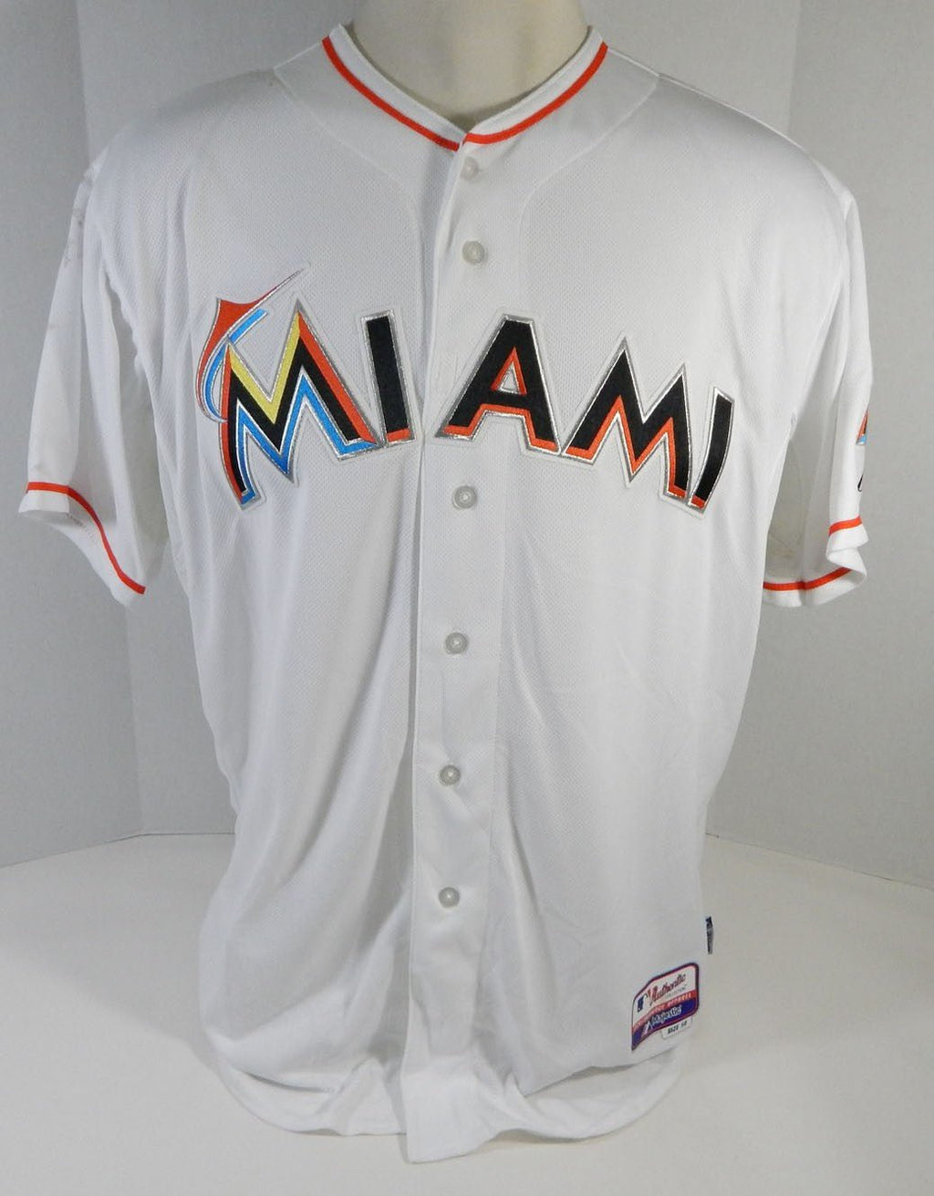 Miami Marlins JJ Schwarz #49 Game Issued White Jersey DP13739 - DP13739