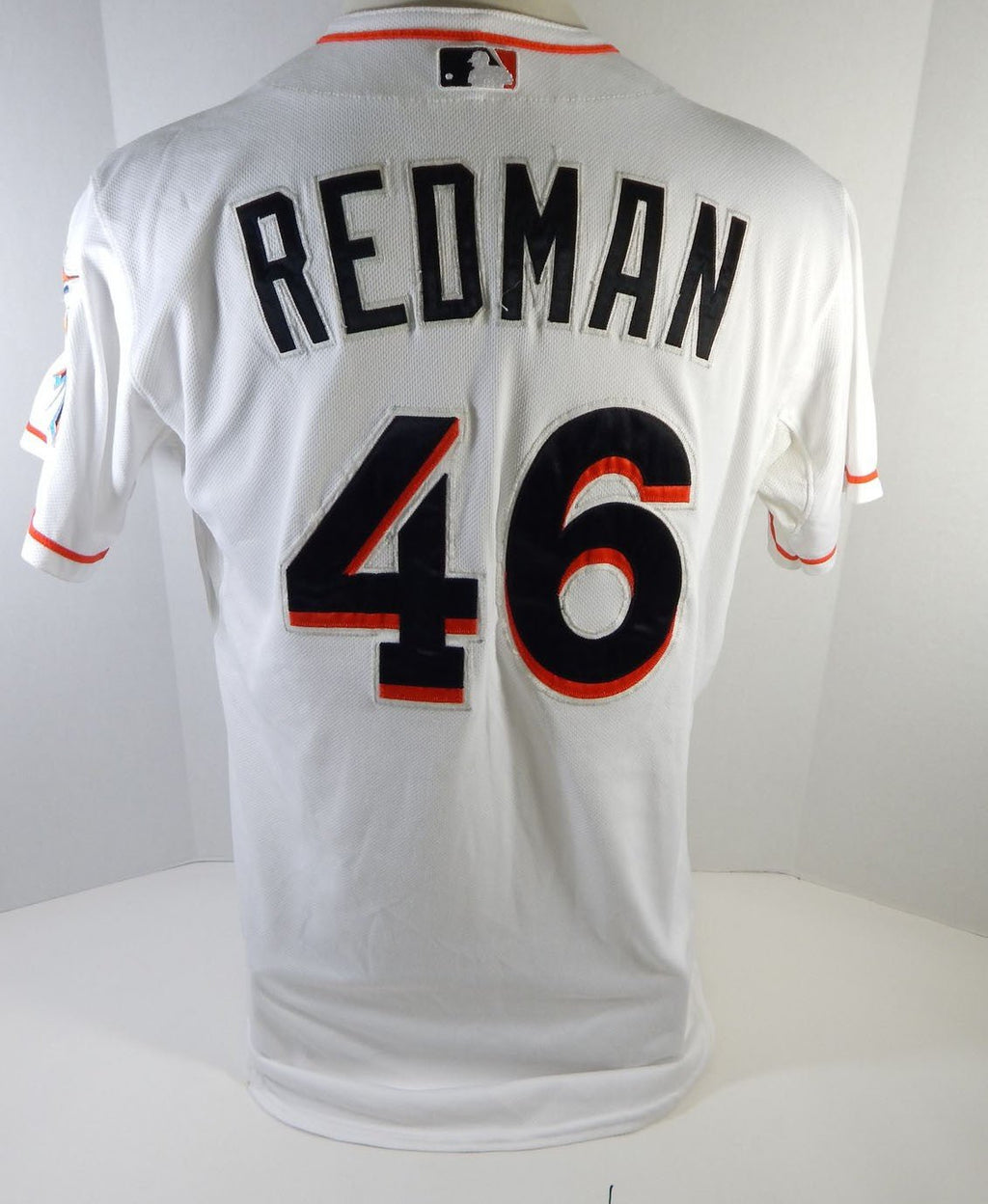 Miami Marlins Mark Redman #46 Game Used White Jersey DP13730 - DP13730