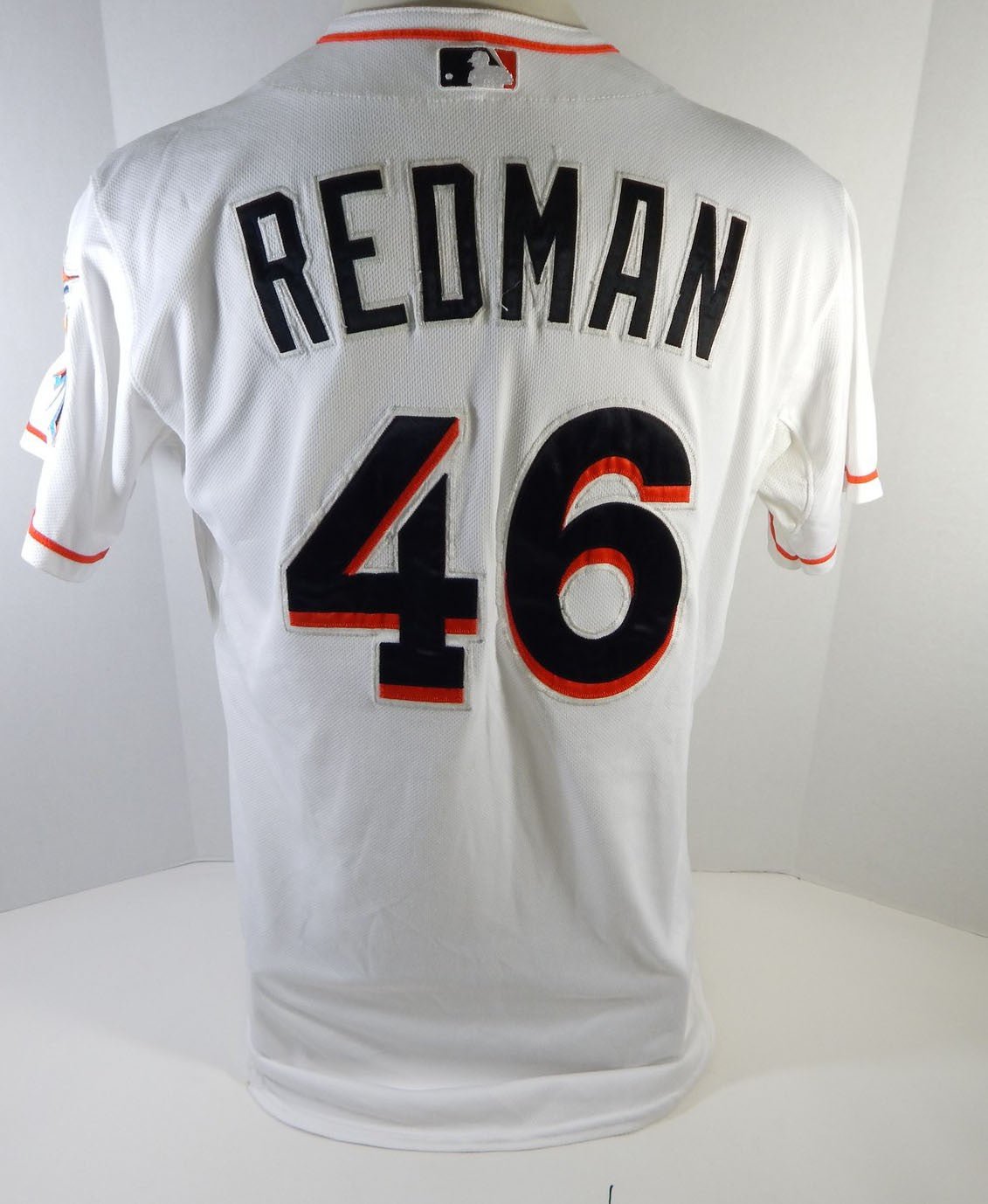Miami Marlins Mark Redman #46 Game Used White Jersey DP13730 - DP13730