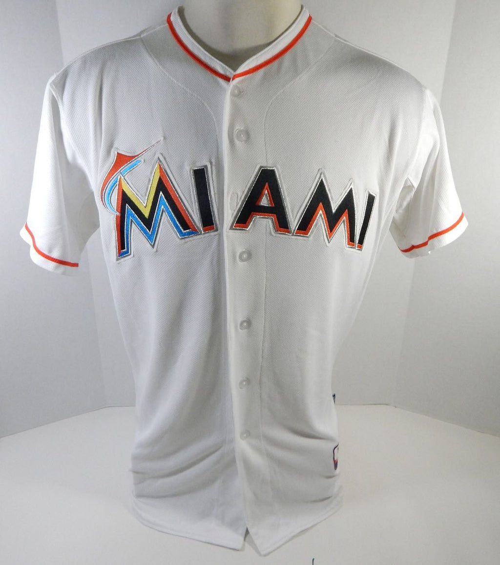 Miami Marlins Mark Redman #46 Game Used White Jersey DP13730 - DP13730