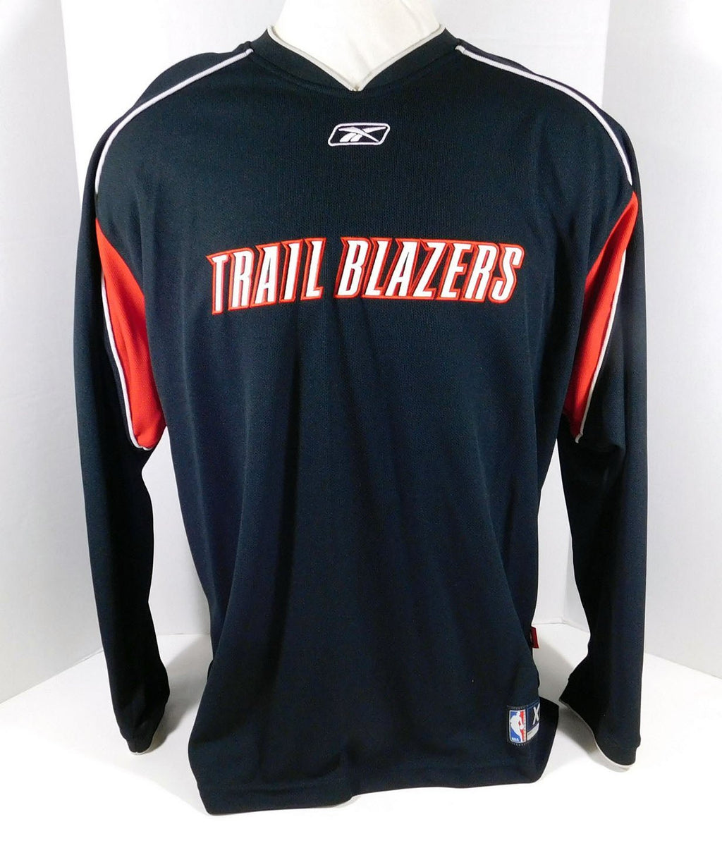 Mid 2000s Portland Trail Blazers Game Issued Black Shooting Shirt Pullover XL 72 - DP08672