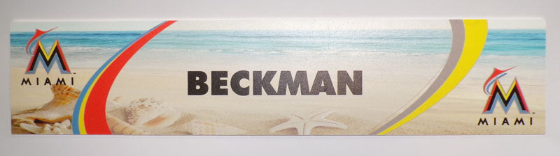 2016 Ryan Beckman Minor League Miami Marlins Spring Training Locker Name Plate