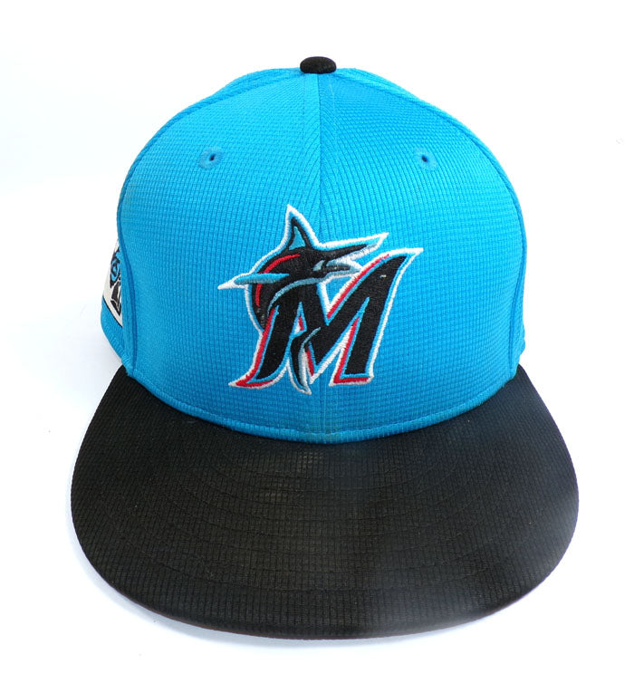 2025 Matt Mervis #6 Miami Marlins Game-Used Spring Training 7 1/8 Ball Cap