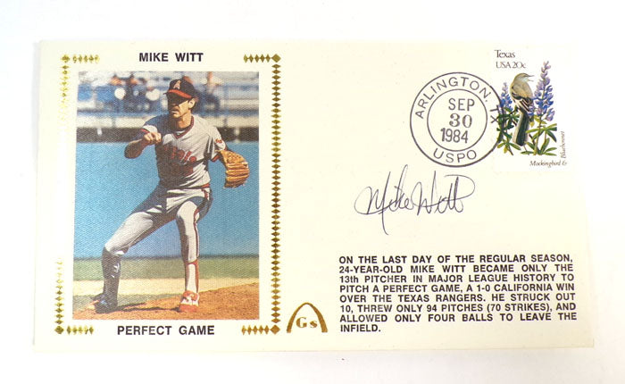 Mike Witt Signed Gateway Silk Cachet Envelope 1st Day