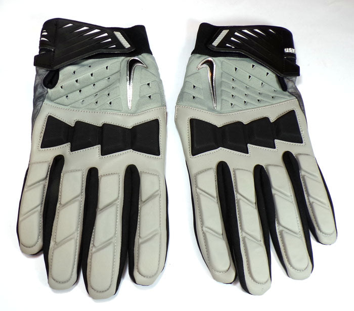 Nike Hyperbeast Hombres Lineman Gray/Black Football Gloves PGF250 009  4XL EEEEG