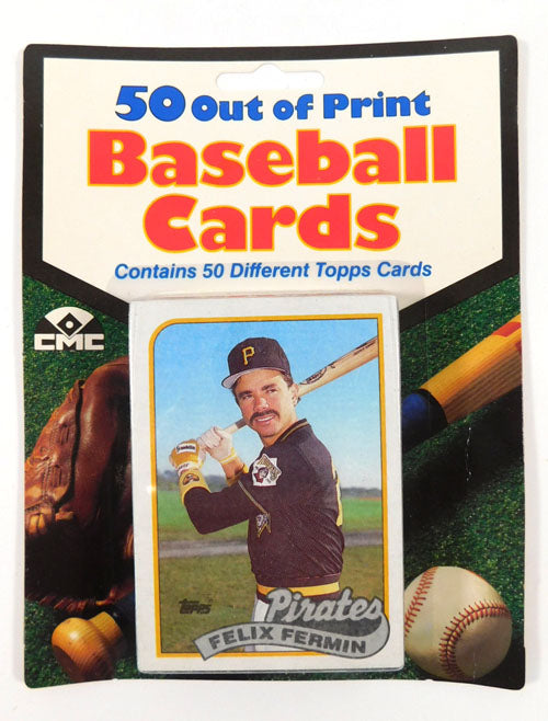 1981-1989 Topps (50) Out of Print Baseball Cards Blister Pack