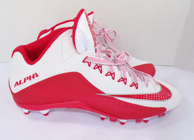 Nike Alpha Pro 2 TD Mid Football Cleats #719932-166 Red/White Size 12.5 Pic2