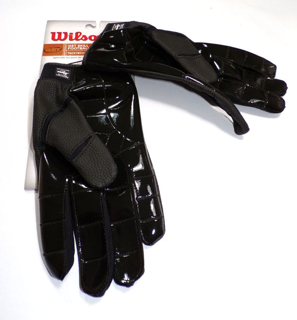 Wilson GST Big Skill Football Gloves TackTech 3D Black Adult Size LARGE Pic2