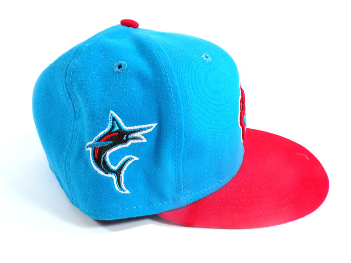 2022 Jon Berti # 5 Miami Marlins Game-Used June 25th City Connect Cap COA Pic2