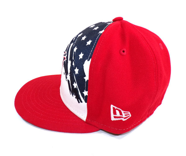 2022 Jon Berti #5 Angels @ Marlins Game-Worn 4th of July New Era Cap COA Pic2