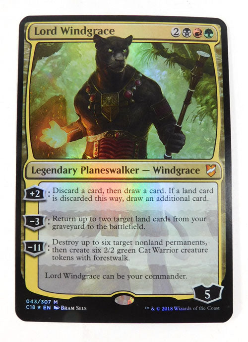 Lord Windgrace 043/307 Commander 2018 wtc Planeswalker MTG Oversize Foil Card