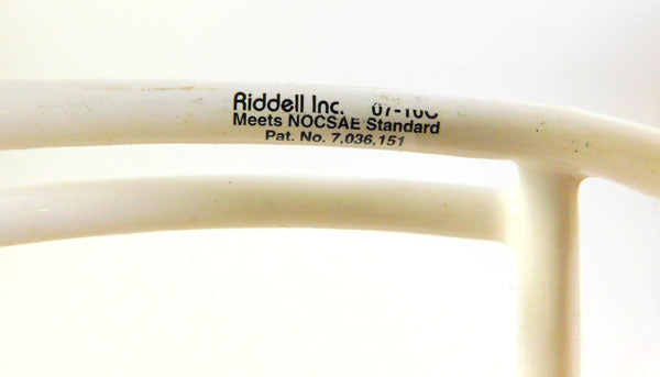 Riddell 07-100 Previously Owned Football Helmet White Face Mask #74758 Pic2