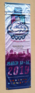 Event-Used 2019 ACC Men's Basketball Tournament Banner - Size 36" X 96"