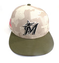 2025 Tyler Phillips #30 Miami Marlins TI Armed Forces Day 7 1/4 Beige Camo Cap
