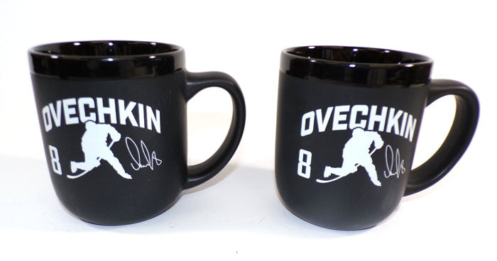 Lot of (2) Alex Ovechkin #8 Washington Capitols 17oz. Black Ceramic Mug New